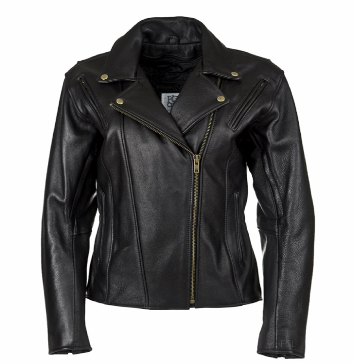 Women's Fitted Classic Motorcycle Jacket