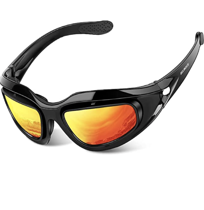 BELINOUS Polarisierte Motorradbrille Brille (+ 3 Farben)