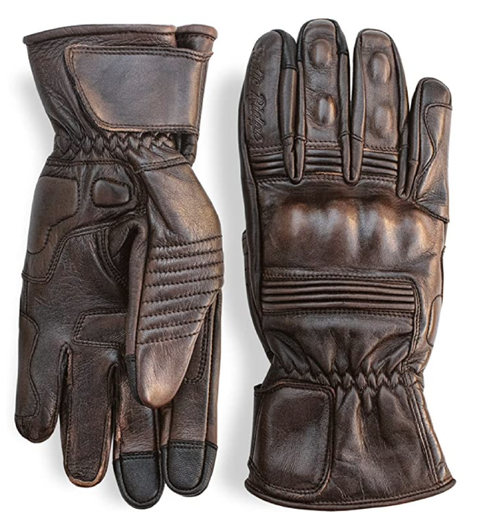 Motorcycle Gloves Full Gauntlet with Mobile Phone Touchscreen by Indie Ridge