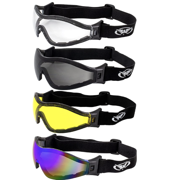 Global Vision Z-33 Gafas Acolchadas para Motociclismo y Paracaidismo