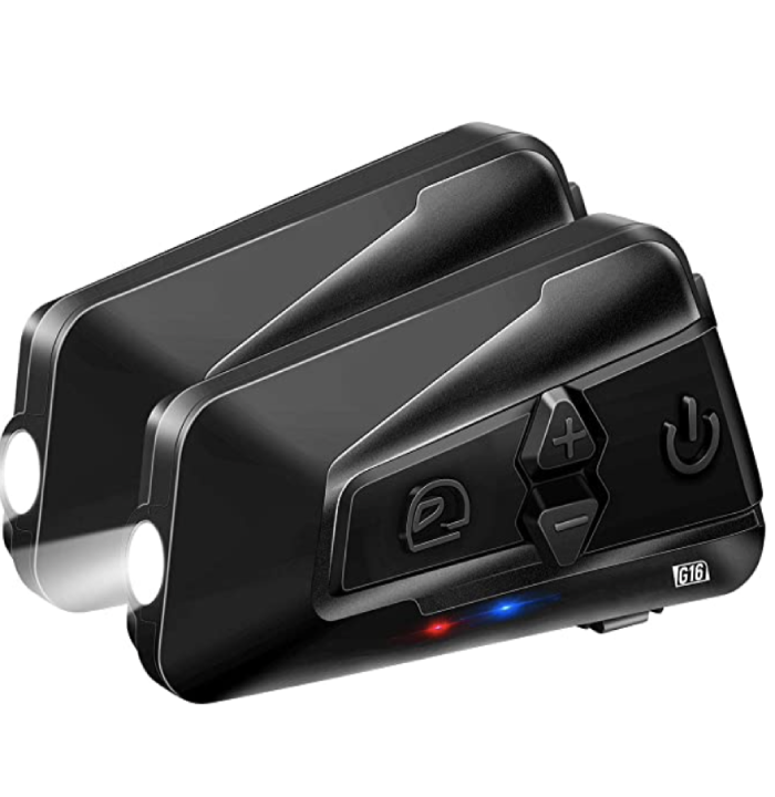LEXIN 2pc G16 Motorrad Bluetooth Headset mit Scheinwerfer_SOS Modus