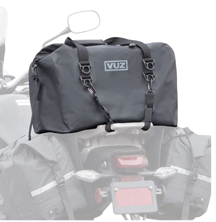 Vuz Dry Duffle Motorcycle Tail Bag - Impermeable Resistente Moto Equipaje Cargo Roll Top Bag