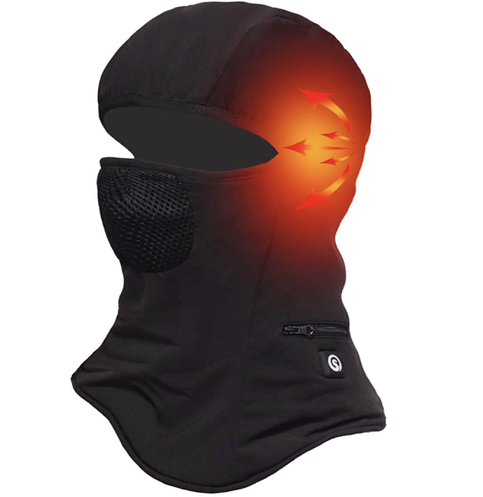 Battery Balaclava Face Mask,Windproof Heated Hat Motorcycle
