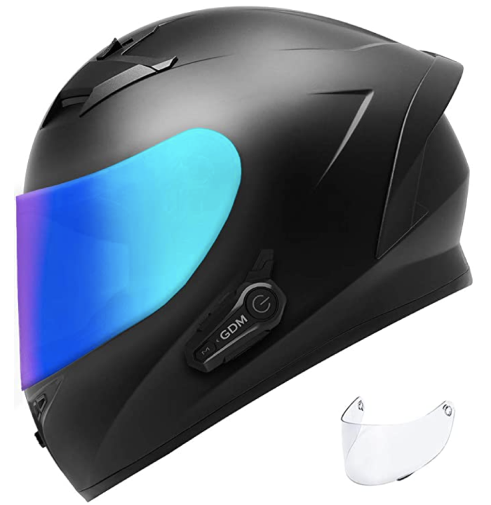 GDM Venom Motorcycle Helmet with GDM HYPERSONIC Bluetooth Intercom