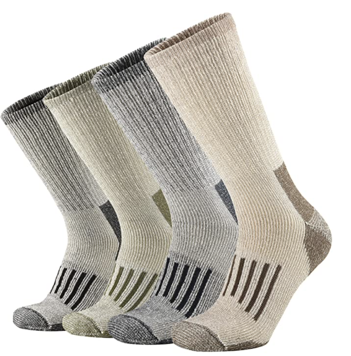 Wicking Control Extra Thermal Outdoor Wandern Heavy Cushion Crew Socken 4 Pack