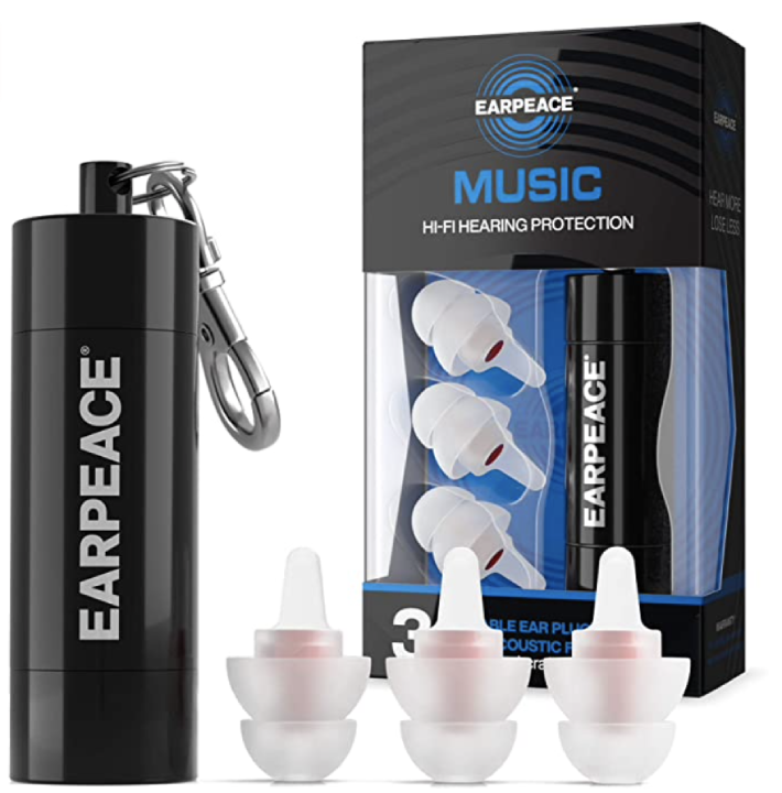 EarPeace Concert Ear Plugs - Tappi per le orecchie riutilizzabili ad alta fedeltà - Protezione dell'udito