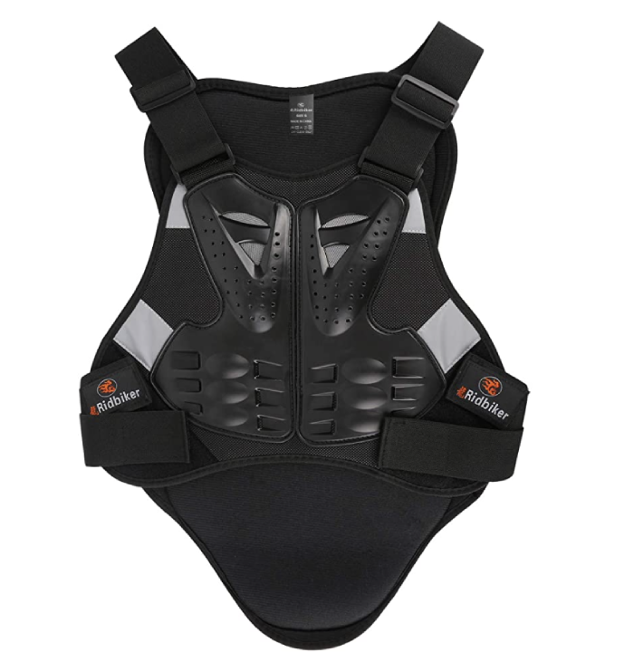 Gilet de protection pour motocycliste Ridbiker Protection de la poitrine, du dos et de la colonne vertébrale Motocross Protection de la poitrine