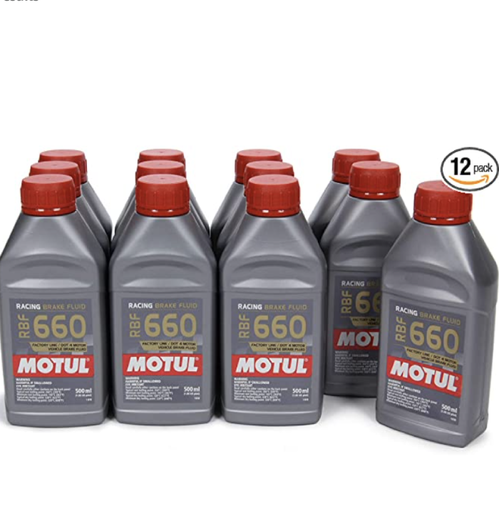 Motul 101667-12PK RBF 660 Factory Line Dot-4 100 Percent Synthetic Racing Brake Fluid - 500 ml