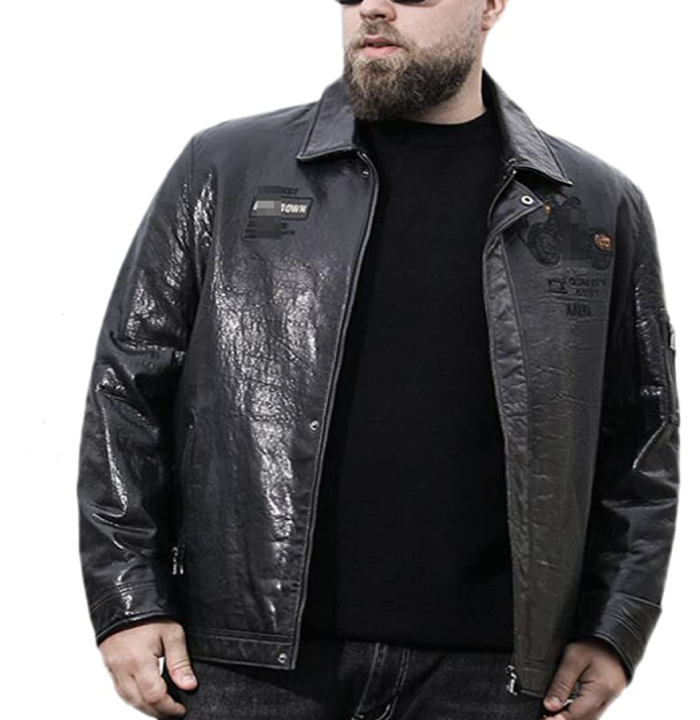 Mens Leather Jacket - Motorcycle Jacket for Men Distressed Retro