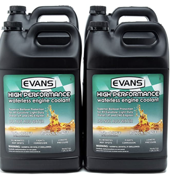 EVANS Coolant EC53001 High Performance Waterless Coolant, 4 Gallon Pack