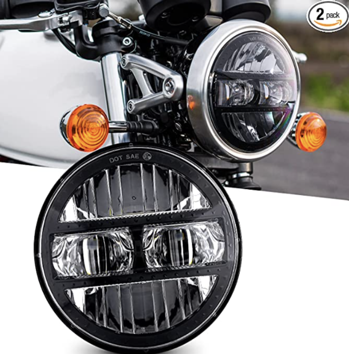 LED Motorrad 5 3_4 5,75 Zoll Projektionsscheinwerfer Kompatibel mit Harley Iron 883 Dyna