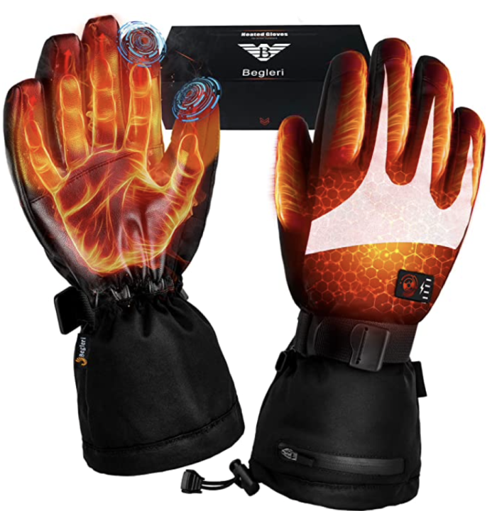 Beheizte Handschuhe für Männer Frauen - Elektrische Heizhandschuhe, Batterie beheizte Motorradhandschuhe Wiederaufladbar