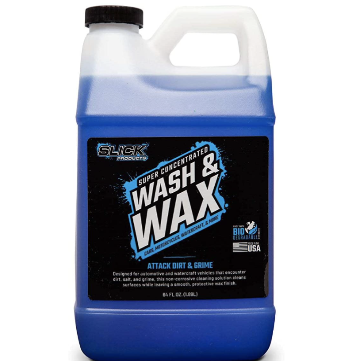 Slick Products Wash & Wax Soluzione detergente schiumogena extra spessa per motocicli