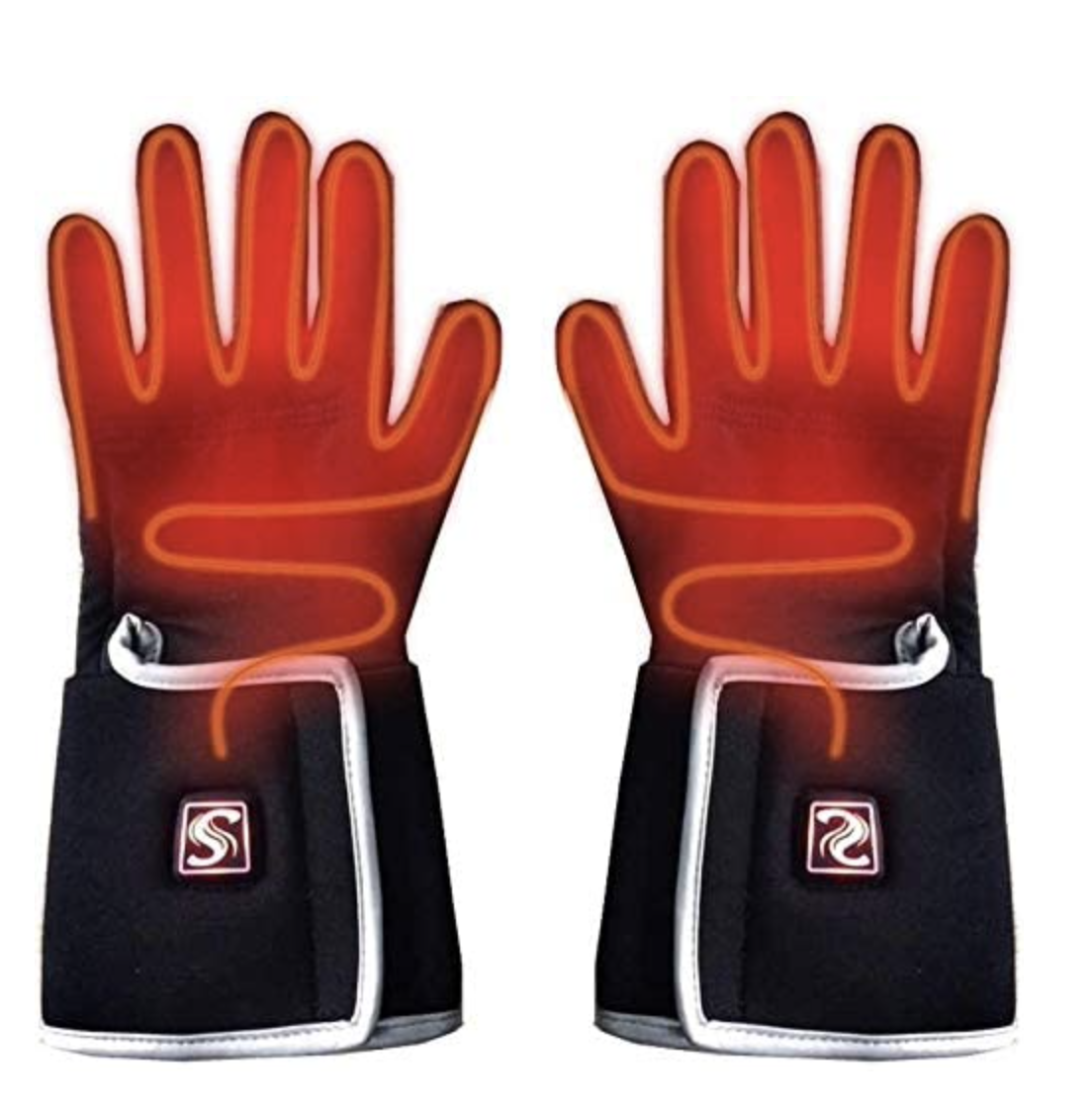 Beheizte Handschuhe Heizhandschuhe Elektrisch Wiederaufladbare Akku-Heizhandschuhe für Männer Frauen 7.4V 2200MAh mit 3 Stufen Temperaturregelung